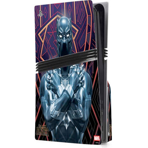 Marvel Black Panther Wakanda Salute PS5 Pro Disk Console Skin