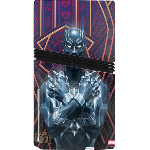 Marvel Black Panther Wakanda Salute PS5 Pro Disk Console Skin