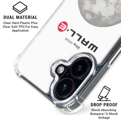 Disney Wall-E And Eve iPhone 16 Plus Clear Case