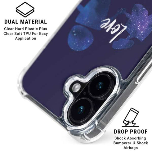 Disney Wall-E Love iPhone 16 Plus Clear Case
