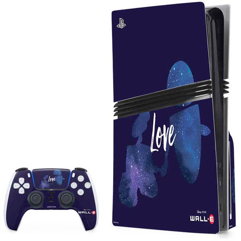 Disney Wall-E Love PS5 Pro Disk Bundle Skin