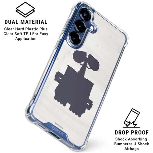 Disney Wall-E Silhouette Galaxy S25 Clear Case