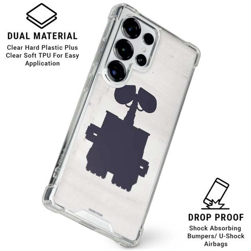 Disney Wall-E Silhouette Galaxy S25 Ultra Clear Case
