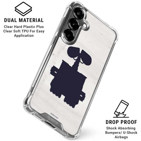 Disney Wall-E Silhouette Galaxy S26 Plus Clear Case