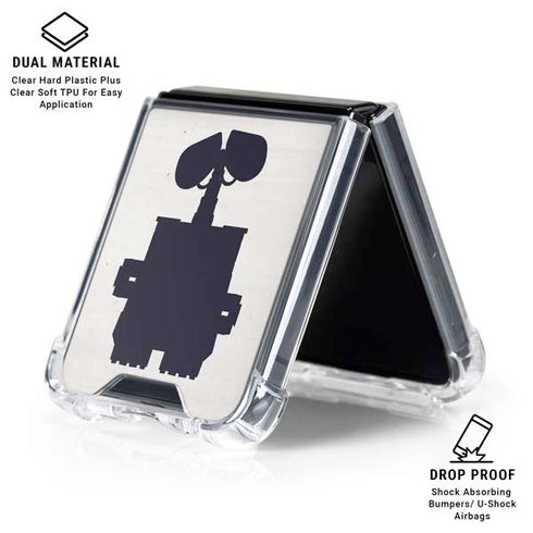 Disney Wall-E Silhouette Galaxy Z Flip6 Clear Case