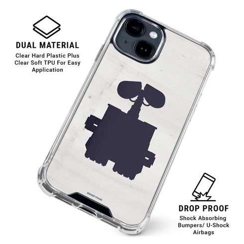 Disney Wall-E Silhouette iPhone 15 Clear Case