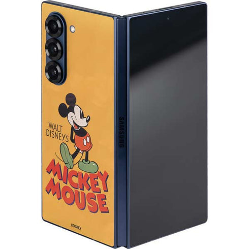 Disney Mickey Mouse Walt Disney Classic Character Galaxy Z Fold6 Skin