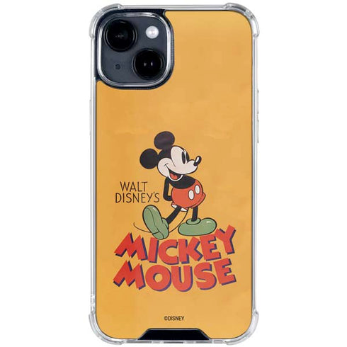 Disney Mickey Mouse Walt Disney Classic Character iPhone 15 Clear Case