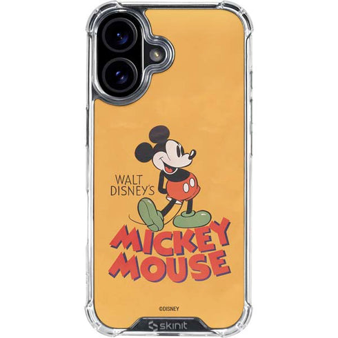 Disney Mickey Mouse Walt Disney Classic Character iPhone 16 Clear Case