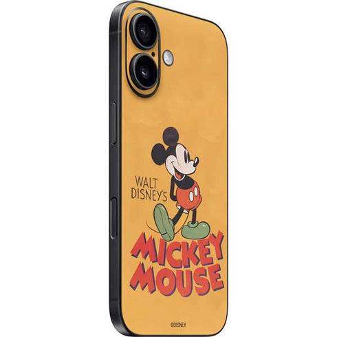 Disney Mickey Mouse Walt Disney Classic Character iPhone 16 Plus Skin
