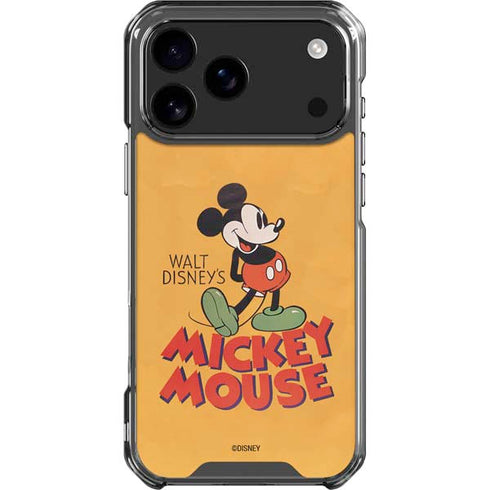 Disney Mickey Mouse Walt Disney Classic Character iPhone 18 Pro Max Clear Case