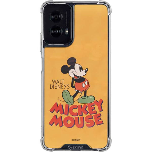 Disney Mickey Mouse Walt Disney Classic Character Moto G Power 5G (2024) Clear Case