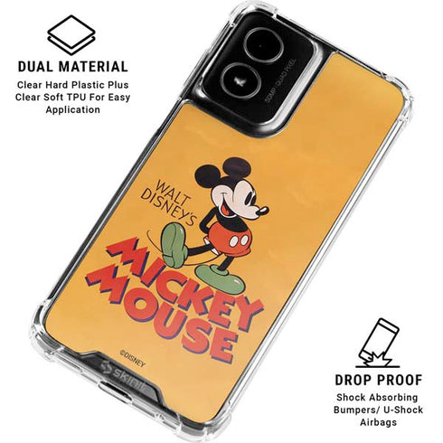 Disney Mickey Mouse Walt Disney Classic Character Moto G Power 5G (2024) Clear Case