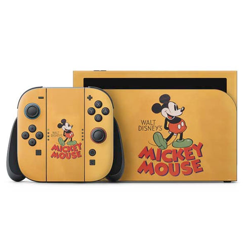Disney Mickey Mouse Walt Disney Classic Character Nintendo Switch 2 (2025) with Joy-Con Skin