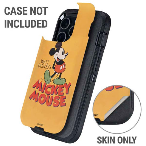 Disney Mickey Mouse Walt Disney Classic Character Otterbox Defender iPhone Skin