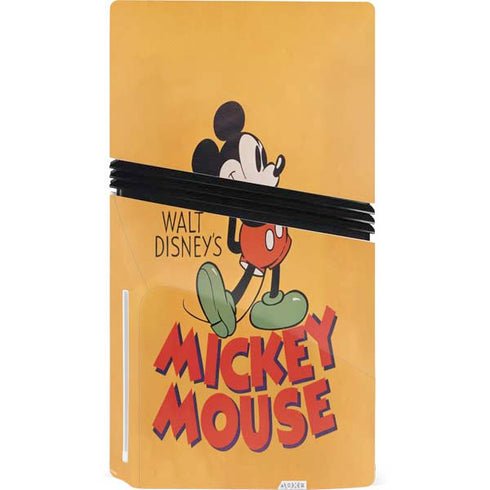 Disney Mickey Mouse Walt Disney Classic Character PS5 Pro Disk Console Skin