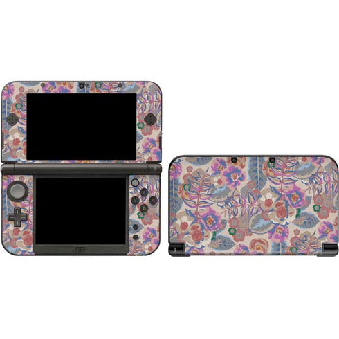 Warm Taupe Floral Nintendo Skins
