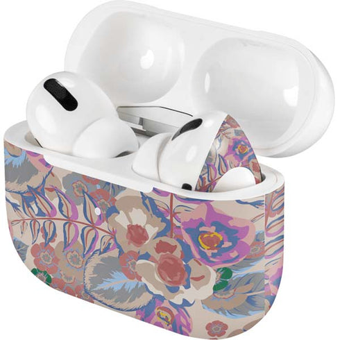 Warm Taupe Floral AirPods Skins