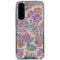 Warm Taupe Floral Galaxy A36 5G Clear Case