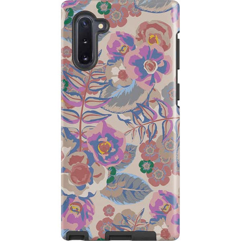 Warm Taupe Floral Galaxy Cases