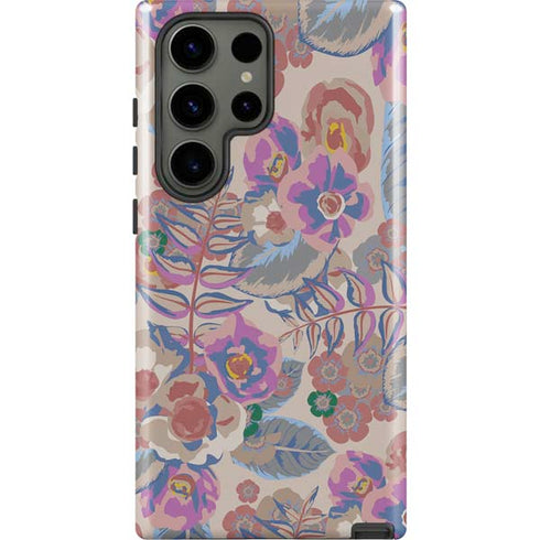 Warm Taupe Floral Galaxy S23 Ultra Pro Case