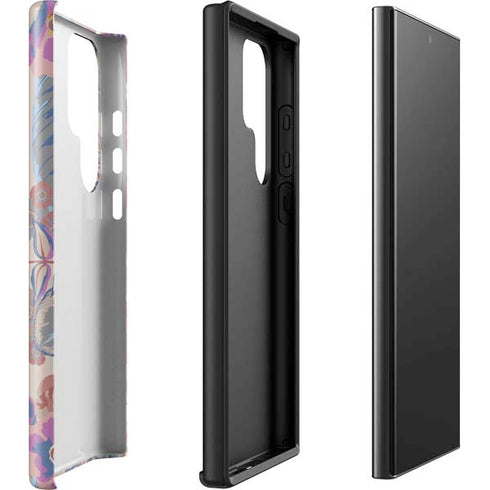 Warm Taupe Floral Galaxy S23 Ultra Pro Case