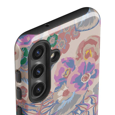 Warm Taupe Floral Galaxy S25 Impact Case
