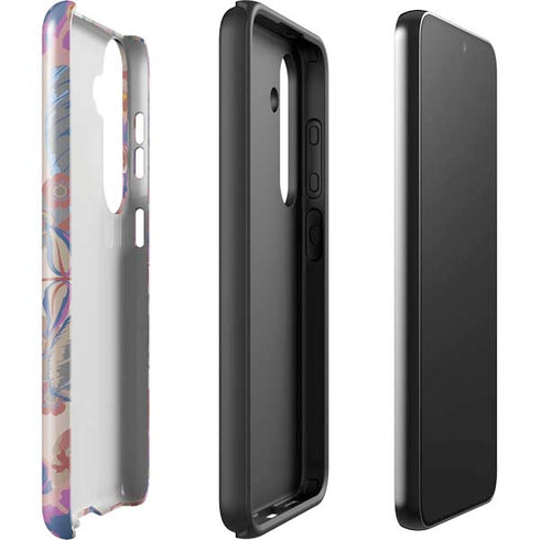 Warm Taupe Floral Galaxy S25 Impact Case