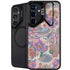 Warm Taupe Floral Galaxy S25 Kickstand Case