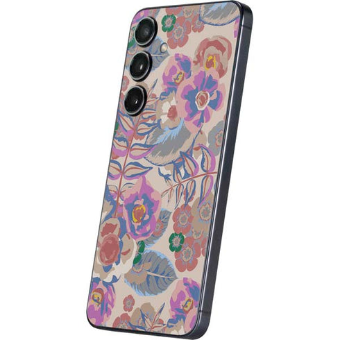 Warm Taupe Floral Galaxy S24 Plus Skin