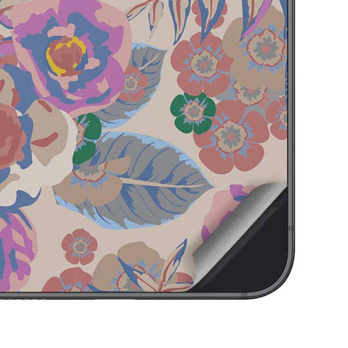 Warm Taupe Floral Galaxy S24 Plus Skin