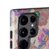 Warm Taupe Floral Galaxy S25 Ultra Impact Case