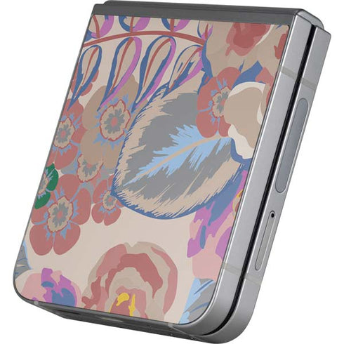 Warm Taupe Floral Galaxy Z Flip6 Skin