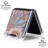 Warm Taupe Floral Galaxy Z Flip6 Clear Case