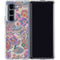 Warm Taupe Floral Galaxy Z Fold5 5G Clear Case
