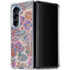 Warm Taupe Floral Galaxy Z Fold5 5G Clear Case