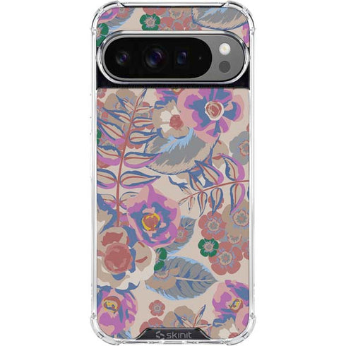 Warm Taupe Floral Google Pixel 10 Pro XL Clear Case
