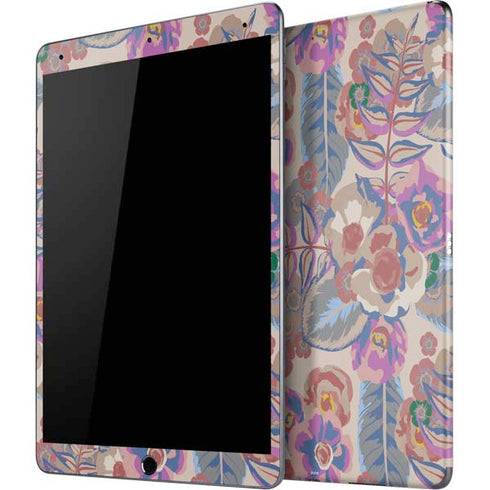 Warm Taupe Floral iPad Skins