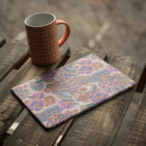 Warm Taupe Floral iPad Skins