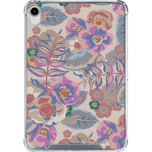 Warm Taupe Floral iPad 11th Gen (2025) Clear Case