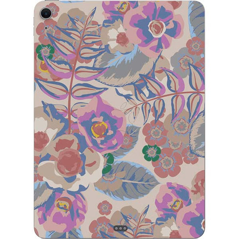 Warm Taupe Floral Apple iPad Air Skin