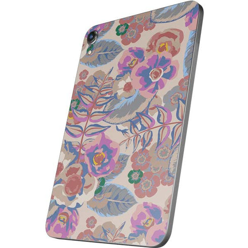 Warm Taupe Floral Apple iPad Mini Skin