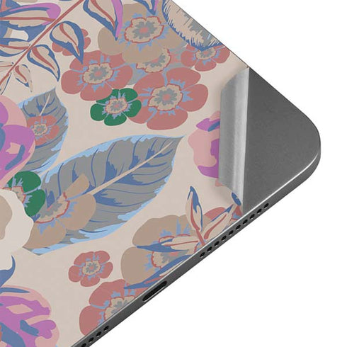 Warm Taupe Floral Apple iPad Mini Skin