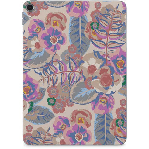Warm Taupe Floral Apple iPad Pro Skin