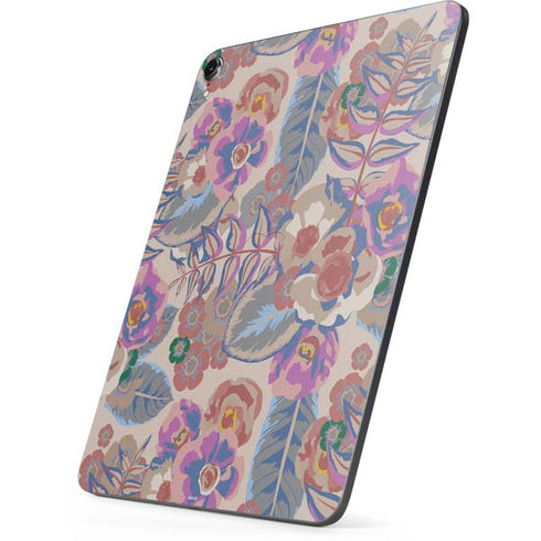 Warm Taupe Floral Apple iPad Pro Skin