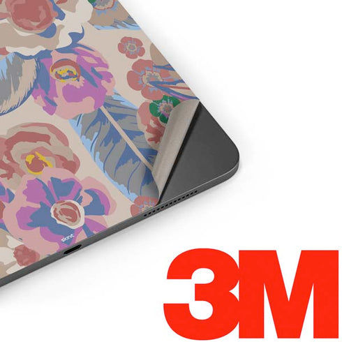 Warm Taupe Floral Apple iPad Pro Skin