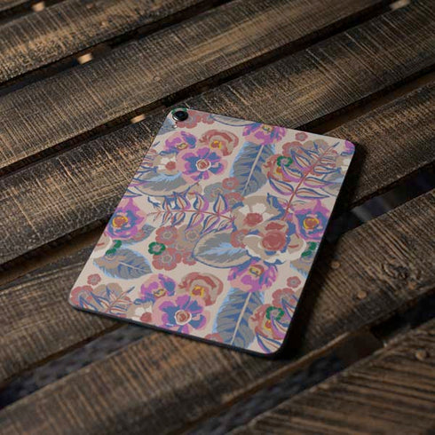 Warm Taupe Floral Apple iPad Pro Skin