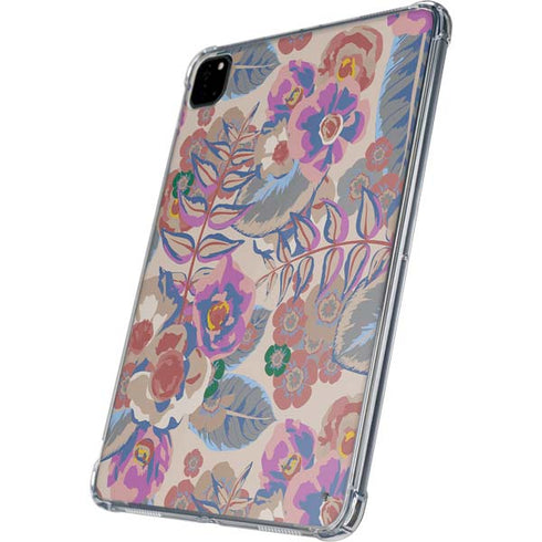 Warm Taupe Floral iPad Pro 11in (2024) Clear Case