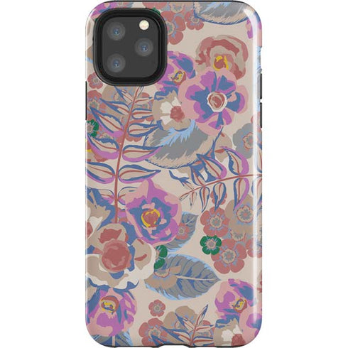 Warm Taupe Floral iPhone Cases