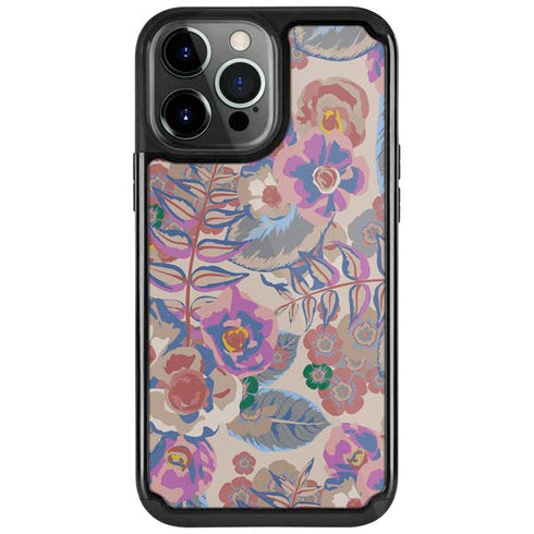 Warm Taupe Floral iPhone Cases